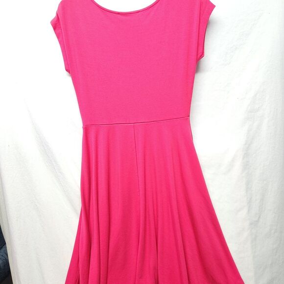 Donna Ricco Women’s Pink Fit & Flare Soft Dance Mini Dress Small BarbieCore - Picture 3 of 6